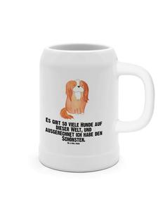 Пивная кружка с собакой породы Кавалер-кинг-чарльз-спаниель с... в белом цвете Mr. & Mrs. Panda