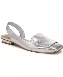 Женские балетки Teagan с квадратным носком и пяткой на пятке Franco Sarto, серебро