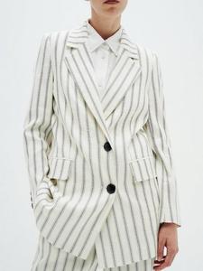 Блейзер в тонкую полоску от quin InWear, белый/разноцветный