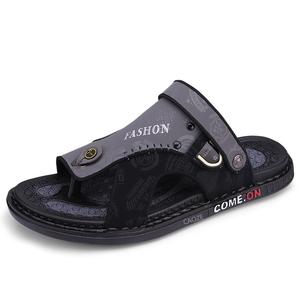 Мужские шлепанцы с резиновой подошвой, устойчивые к истиранию Shiozawa, Black