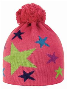 Döll Розовая/разноцветная шапка с помпоном