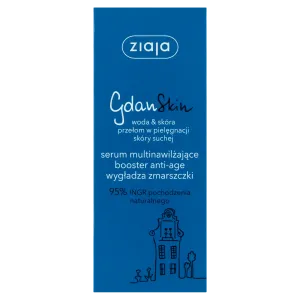 Ziaja GdanSkin сыворотка для лица мультиувлажняющая бустер антивозрастная разглаживающая морщины, 50 мл