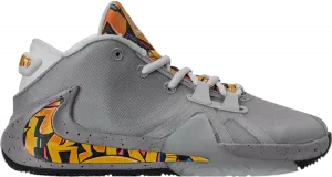 Кроссовки Nike Zoom Freak 1 GS 'Graffiti', серебряный