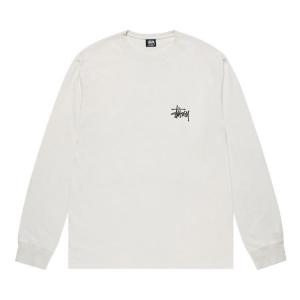 Лонгслив Stussy Basic Pigment Dyed Long-Sleeve Tee 'Natural', белый