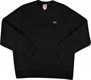 Толстовка Supreme x Lacoste Crewneck 'Black', черный