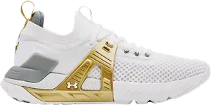 Кроссовки Under Armour Wmns Project Rock 4 White Metallic Gold, белый
