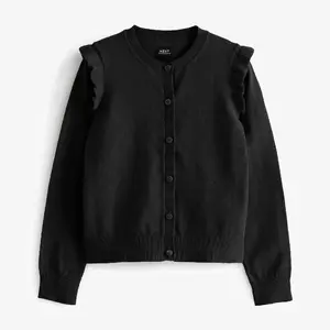 Кардиган Next Rich Frill Shoulder School Standard, черный