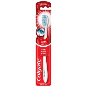 Colgate 360° Max White One средняя зубная щетка, 1 шт.