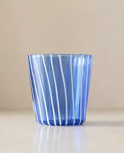 Стакан Zara Home Striped Borosilicate Tumbler, синий