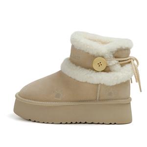 Earl Cat Тёплые короткие зимние сапоги женские - хаки, цвет Khaki