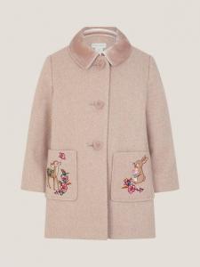 Пальто с вышитым карманом в виде сердечка Monsoon, Oatmeal
