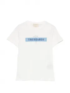 Футболка с логотипом TRUSSARDI JUNIOR, белый