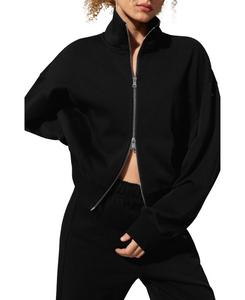 Куртка SILKERRY Oversized Heirloom '89 с воротником-стойкой на молнии LILYSILK, Black