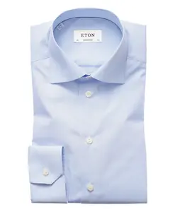 Деловое платье рубашка в голубую полоску Eton, синий