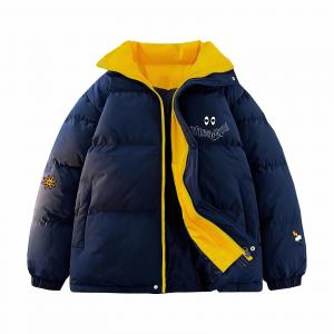 Пуховик Unisex Stand Collar Moderate Padded HUANQIU, темно-синий