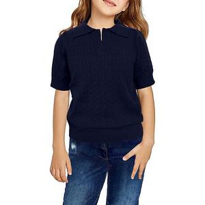 Детский свитер с коротким рукавом и воротником в школьном стиле Maxxis Merch, Navy