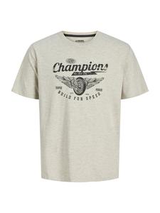 JJ Rebel Футболка 'JREBMATHEO' в крапчатом белом цвете