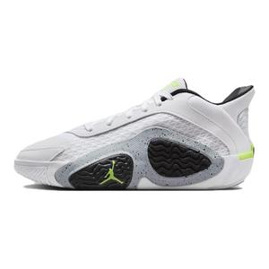 Jordan Детские баскетбольные кроссовки GS, White/Black/Wolf Grey/Electric Green