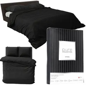 Постельное белье из сатина | 180x200 см | Хлопок | Черный Deco4Home