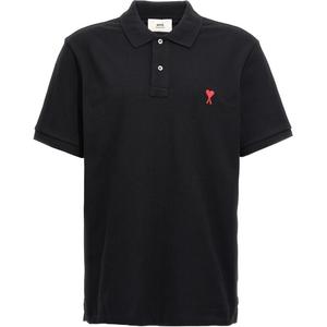 Ami Paris Футболка поло с вышитым логотипом Ami De Coeur AMIPARIS, черный