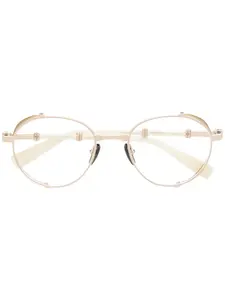 Очки Brigade I в круглой оправе Balmain, золотистый