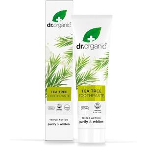 Органическая зубная паста чайного дерева, натуральная веганская, без парабенов и SLS, 100 мл, Dr Organic