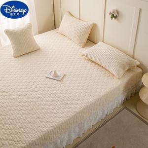 Disney Простыня на резинке 220х200 см, молочный вельвет, низ с подгибкой 35 см, цвет Butterfly bow in off-white