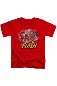 Футболка с коротким рукавом для детей "Лига справедливости Америки: Семья Флэша" Gildan, красный