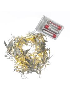 Marelida Светодиодная гирлянда из проволоки с эффектом сверкающих листьев, 30 светодиодов, длина: 150 см, серебристый цвет