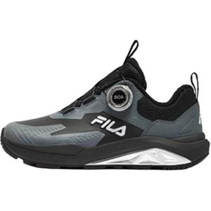 FILA KIDS Детские кроссовки BOA Lynx с низким берцем, устойчивые к истиранию, цвет черный, серый