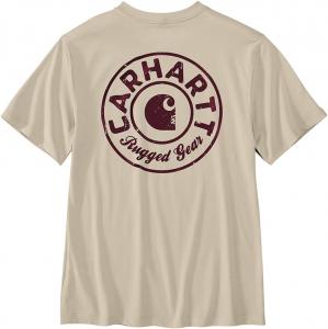 Мужская футболка Carhartt 107531 свободного кроя с короткими рукавами и заклепочным принтом, Oat Milk