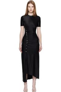 Платье миди с драпировкой Rabanne, черный