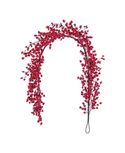 6-Футовая пластиковая рождественская гирлянда из ягод Glitzhome, multi