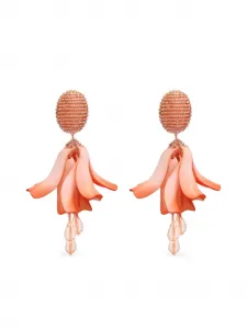 Серьги с бусинами Oscar De La Renta, оранжевый