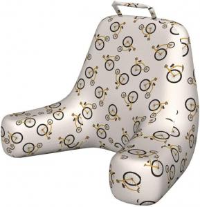 Наволочка для подушки для чтения Lunarable Bicycle, с рисунком велосипеда «Пенни-Фартинг» в мультяшном стиле, мягкая, без наполнителя, размер XL, цвет шампанского, земляной желтый., Champagne Earth Yellow