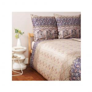 Сатиновый комплект постельного белья Bassetti Mako Imperia цвет бежевый-41 размер 200х200+2х80х80 100% хлопок