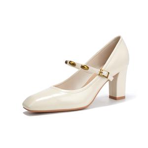 TATAYA Туфли Мэри Джейн женские бежевые, бордовые