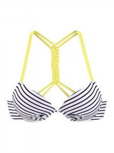 Верх бикини Venice Beach, цвет schwarz/weiß/limette