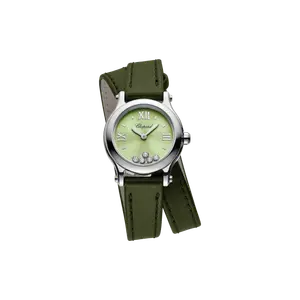 Часы женские Chopard Happy Sport - 25 мм с двойным ремешком, бриллианты