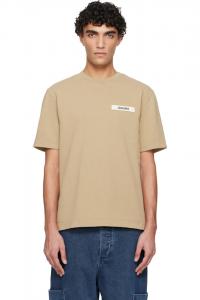 Jacquemus Бежевая футболка "грос грейн"