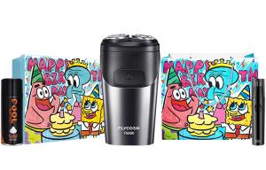 FS886 Swivel Type Razors Wet And Dry Shaving Electric Shaver Portable Full Body Washable FLYCO, Fs886 Premium Spongebob Squarepants Gift Box