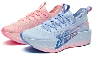 QIAODAN Flying Shadow PLAID 1.5 Беговые кроссовки Женские Низкие Union Blue Honey Pink, цвет Union Blue Honey Pink