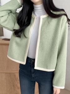 Женский кардиган с контрастной отделкой Doux Belle, цвет Light Green