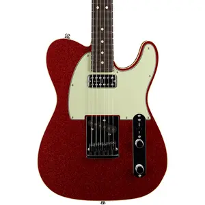 Электрогитара Fender Custom Shop Dual Stack HS Telecaster Deluxe Closet Classic Limited Edition, красный мерцающий верх, с тонированными естественными задней частью и боковинами