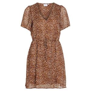 Короткое платье Vila Falia Short Sleeve, коричневый