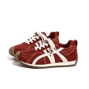 Женские повседневные туфли с низким верхом, амортизирующие, износостойкие, дышащие, легкие OAON, Red