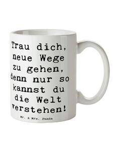 Кружка с надписью Исследуй неизведанные места белого цвета Mr. & Mrs. Panda