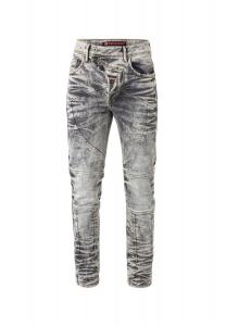 Джинсы с широкими декоративными швами CIPO & BAXX, серый