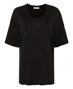 Повседневная хлопковая футболка Lemaire, черный