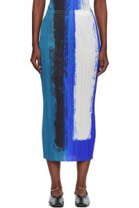 Макси-Юбка-Свитер Pleats Please Issey Miyake, синий